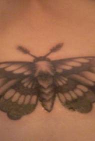 Keçên di bin Tattooê Cheîçek de Keçikên di bin Butterfly Black Tattoo wêneyên