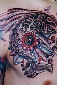 chest squid uye ziso tattoo maitiro