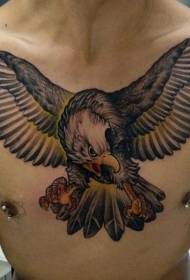 modèle de tatouage de dessin animé aigle