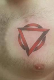 Cirkulär tatuering pojkast på runda och triangel tatuering bild
