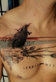 i-chest chest black crow nephepha le-tattoo incwadi