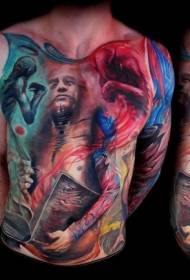 boja grudi ogromna misterija Portretni uzorak tetovaža
