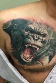 cófra patrún fíor-réadúil rota tattoo gorilla