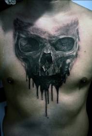 tha tatù claigeann mar phàtran tatù scaryskull