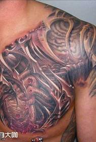 prsni koš Biokemični mehanski vzorec tatoo