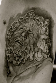 mannelijke thorax jezus tattoo patroon