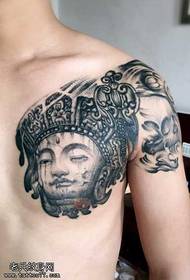 thoracic jiwe la Buddha tattoo muundo
