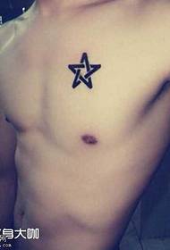 Chest Star Tattoo Qaabdhismeedka
