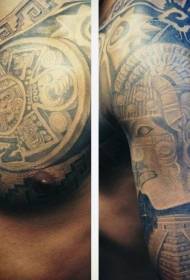 китфи ва сандуқи Майя рамзи tattoo майса