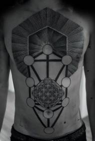 ຫນ້າເອິກແລະທ້ອງຫຼາຍຮູບແບບ tattoo tattoo ເສັ້ນ 52657 - ແບບຊາວສອງ Surreal ແບບ Tesla Tatar Portrait Tattoo Pattern