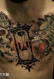 образец за тетоважа на волк череп, градник, волк