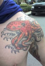 djævel blekksprut tatoveringsmønster
