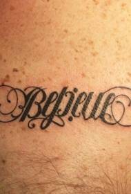 petto tatuaggio fiore alfabeto inglese modello di tatuaggio