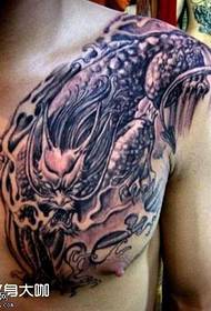 pattern ng tattoo ng shawl chest unicorn