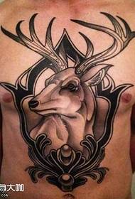 disegno del tatuaggio dei cervi
