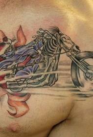 Узорак арматурског коња комбинација мотоцикла тетоважа