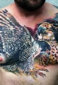 Këscht gemoolt delikat a schéint Adler Tattoo Muster