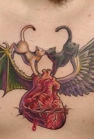 Devil Angel roba el patró del tatuatge del cor