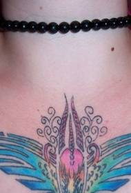 Design Blumen Brust Tattoo Muster