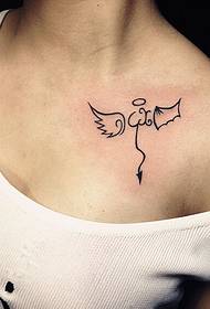 clavicle male anđeo tetovaža