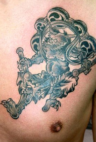 gason pwatrin Fengshen foto tatoo 54221 - Tattoo nan lestomak Gason an