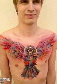 cófra na súile go léir Owl tattoo patrún