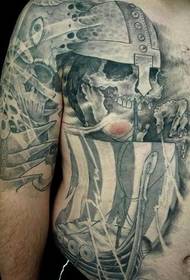 creative pirate ship and pirate skull totem