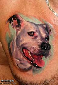 Exemplum pectore Canis tattoo