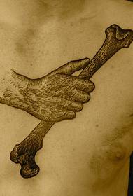 muški prsima osobnost uzorak ruke tetovaža