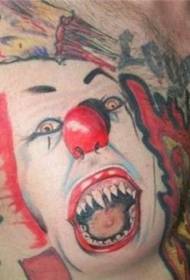 ugly clown face tattoo pattern