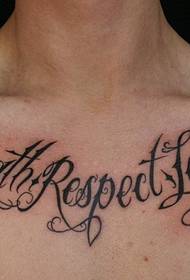 modeli i tatuazhit të stilit të të shkruarit me gjithë trup mashkullor