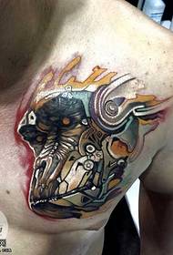 motif de tatouage mécanique orang-outan
