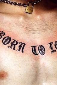 ຮູບແບບ tattoo ຫນ້າເອິກ florescent ສ່ວນຕົວ