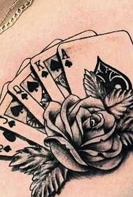 modello tatuaggio moda poker