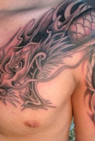 personnalité de châle tatouage dragon chinois