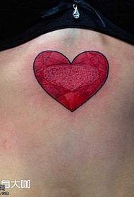 Brust rotes Herz Tattoo Muster