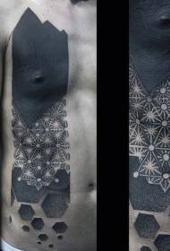 chest black garland jewelry tattoo pattern