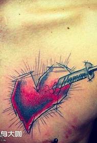 hrudník ihly srdce tetovanie vzor