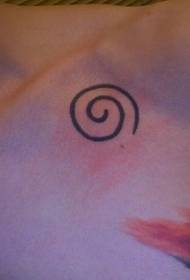 kręcone symbol prosty wzór tatuażu