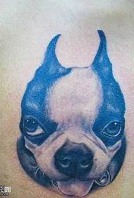 mellkas bulldog tetoválás minta