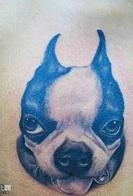 borst bulldog tattoo patroon