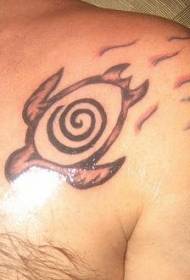bröstsköldpaddan tatuering mönster