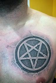 pátrún tattoo réalta cúig bhéaróg cloiche