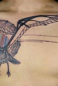 胸部鸽子纹身图案