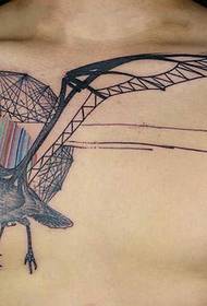 disegno del tatuaggio petto di piccione
