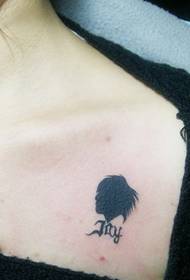 девојка градите тетоважа аватар