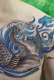 mudellu di tatuaggio di phoenix di pettu