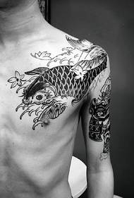 80 dopo il petto chiaro modello tatuaggio tartaruga mezzo scolpito