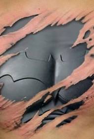 Kifua cha ajabu cha Batman Vifaa vya Uwekaji Tattoo