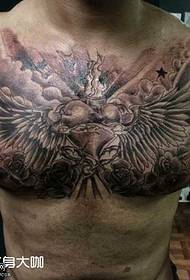 hrudník láska maják křídla tetování vzor